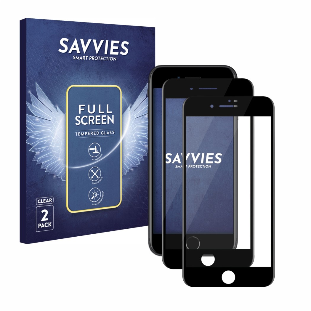 2x Savvies® Xtreme Glass 2.5D Full Cover Protector de Pantalla